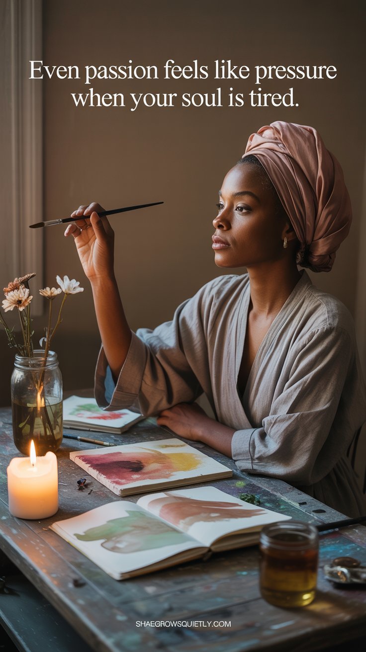 Woman struggling with decision-making due to emotional burnout.
